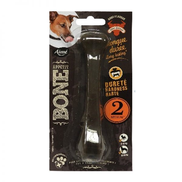 CHEWING BONE NYLON BONE APPETIT MEDIUM HARDNESS SMALL SIZE TIBIA BEEF FLAVOUR - Aime Bone Appetit - Adec Distribution Pte Ltd