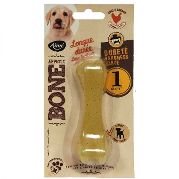 CHEWING BONE NYLON BONE APPETIT SOFT - PUPPY CHICKEN FLAVOUR - Aime Bone Appetit - Adec Distribution Pte Ltd