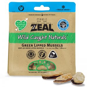 ZLDFDMUSSELS50 Green Lipped Mussels - Cat & Dog Freeze-Dried Pouches - Zeal - Stellar Pets