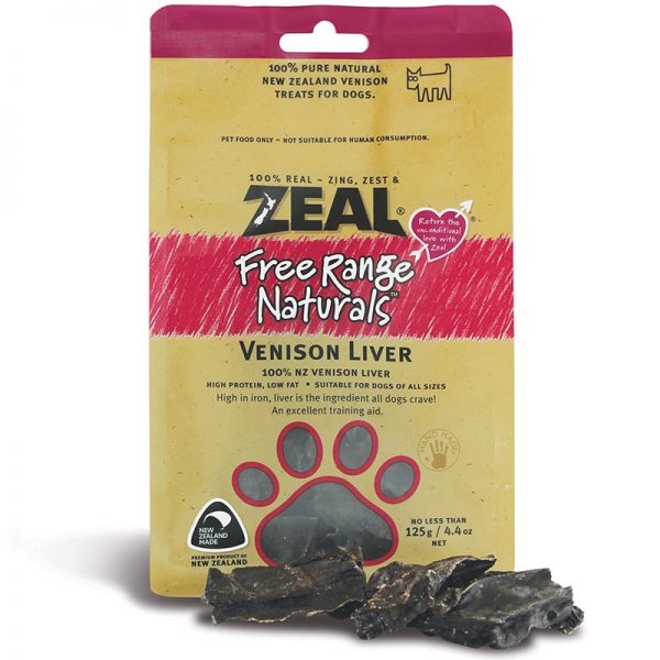 ZLVENL125 Venison Liver Dog Pouches - Zeal - Stellar Pets