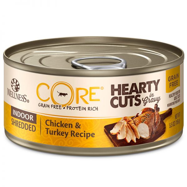 WN-CCCoreHCIND Indoor Shredded Chicken & Turkey (1) - CORE Hearty Cuts in Gravy - Wellness