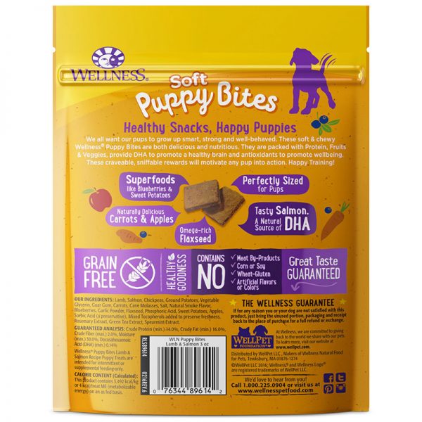 WN-PBLamSal Soft Lambs & Salmon - Puppy Bites - Wellness (1)