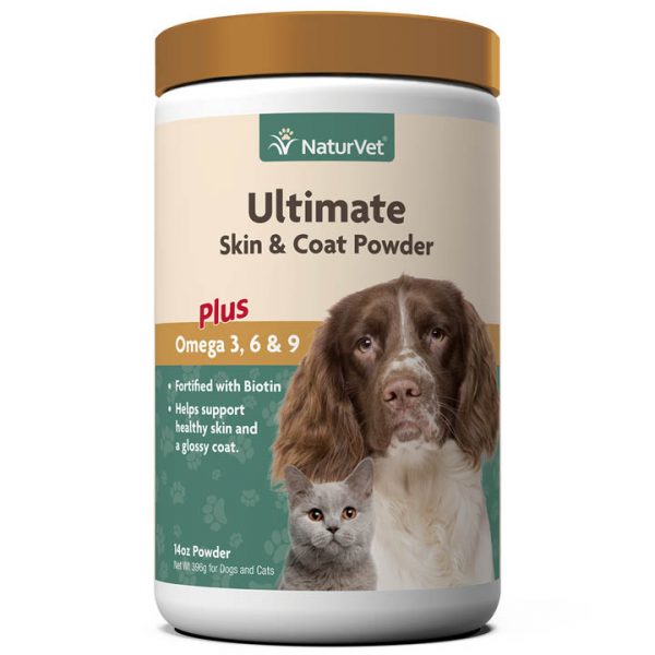 Ultimate Skin & Coat Powder Plus Omega 3, 6 and 9 - NaturVet - Silversky