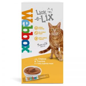 WEBBOX LICK-E-LIX CHEESE WITH TAURINE PK.5 - Webbox Natural Bedtime Soothing Treats