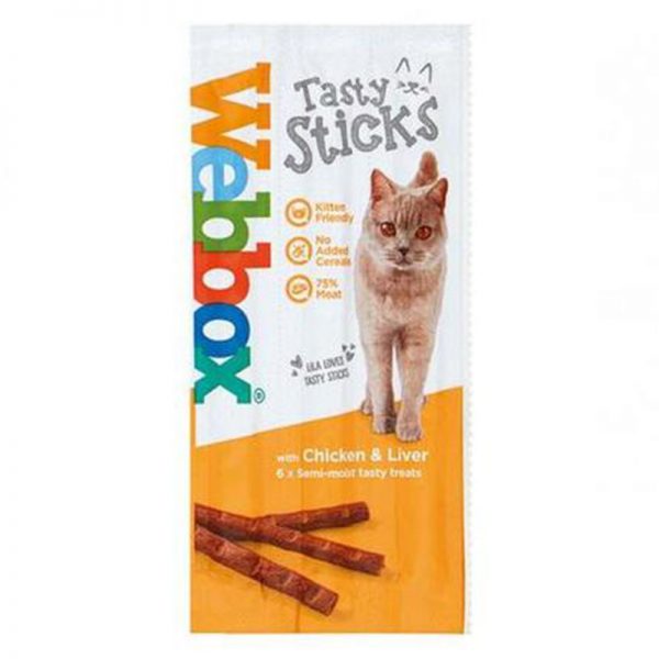 Webbox Cats Delight Sticks ChickenLiver 6 sticks - Webbox - Adec Distribution