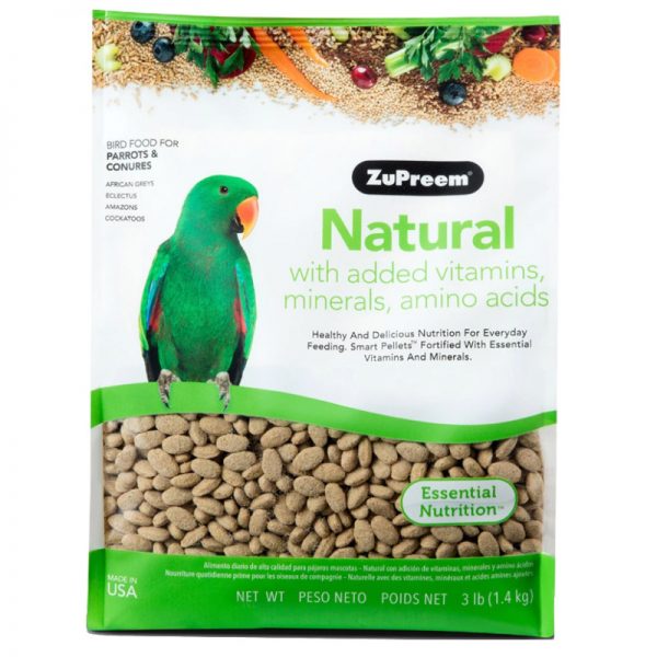 Natural with Added Vitamins, Minerals, Amino Acids for Parrots & Conures (1) - Zupreem - Adec Distribution