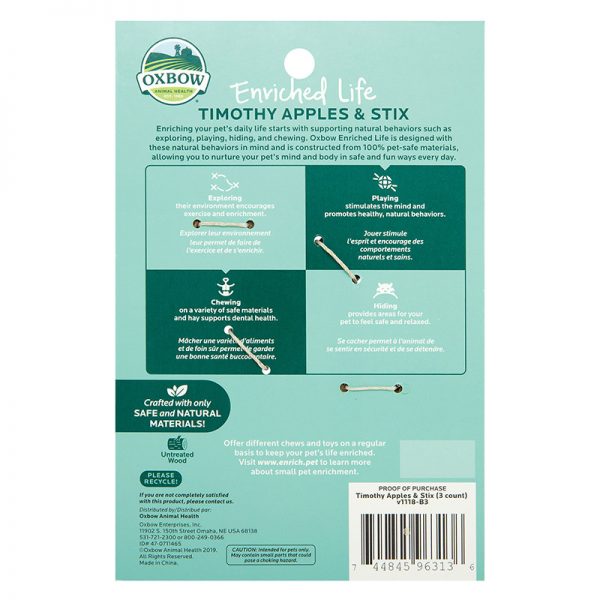 Timothy Apple & Stix (2) - Oxbow - Yappy Pets