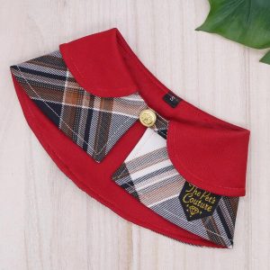 Capes - Burgundy Collar with Burberry Inspired Tartan 2