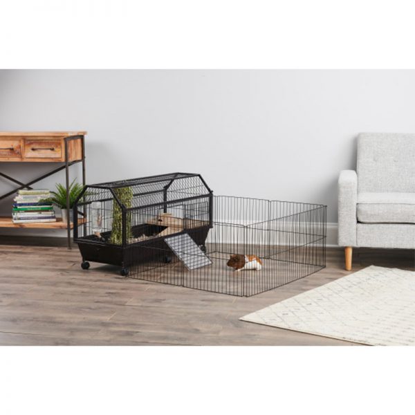 Large Habitat with Play Yard Lifestyle Image - Oxbow - Yappy Pets