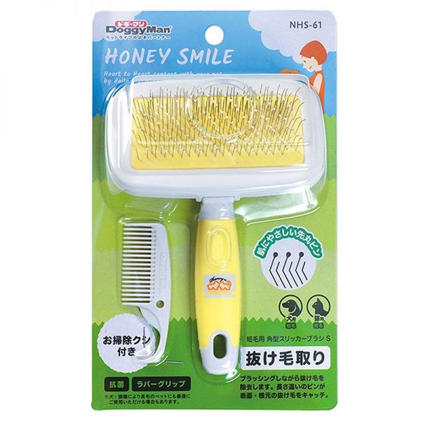 DM-83861 Honey Smile Ball Pin Slicker Brush for Short Coat Cats & Dogs (2)