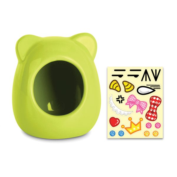 PKOC07 - Kitty-shaped Ceramic House Green S