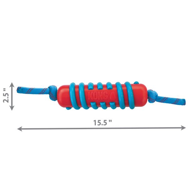 PJB12 KONG Stick with Rope Assorted Jaxx Brights (Large)