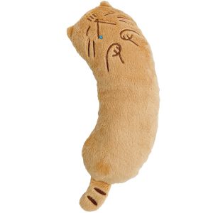 DM-87942 CattyMan Comfortable Cat Pillow - Drooling Brown Cat