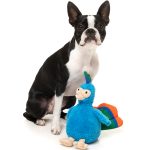 FY41625 FuzzYard Showboat Peacock Small Plush Dog Toy