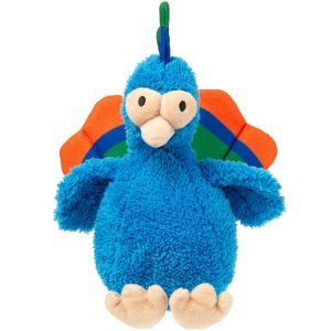 FY41625 FuzzYard Showboat Peacock Small Plush Dog Toy