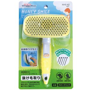 DM-83862 Honey Smile Easy Cleaning Soft Slicker Brush for Cats & Dogs - Small