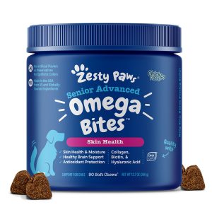 Z132 Zesty Paws Senior Advanced Omega Bites (Chicken)