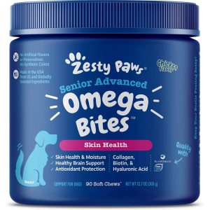 Z132 Zesty Paws Senior Advanced Omega Bites (Chicken)