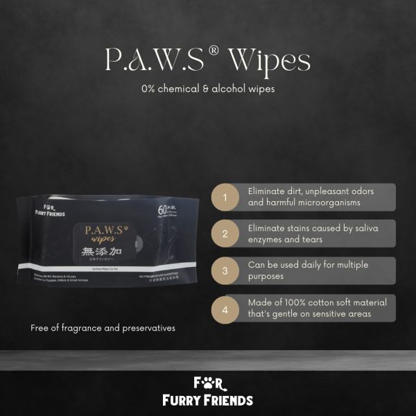 F0311 F0310 Pet’s Activated Water Sanitizer (P.A.W.S) Wipes For Furry Friends