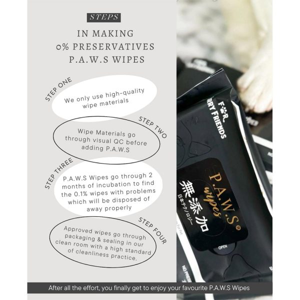 F0311 F0310 Pet’s Activated Water Sanitizer (P.A.W.S) Wipes For Furry Friends