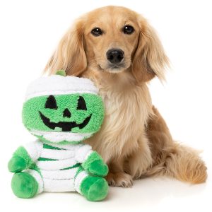 FY89986 FuzzYard Halloween Plush Dog Toy - Jack-O Chan Mummy [Size: Small]