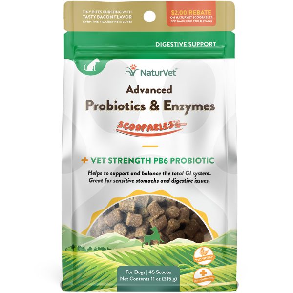 NV-SCOOP-ADVENZ NaturVet Scoopables Advanced Probiotics & Enymes Dog Supplement Wt 11 oz