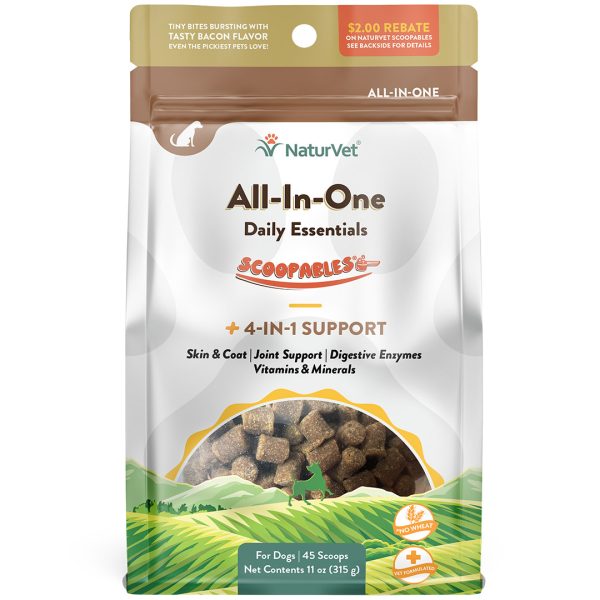 NV-SCOOP-AIO NaturVet Scoopables All-In-One Daily Essentials 4-in-1 Support Dog Supplement [Wt 11 oz ]