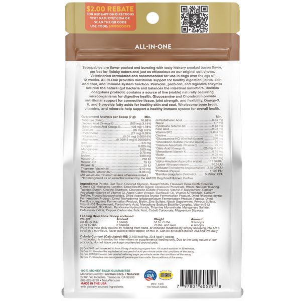 NV-SCOOP-AIO NaturVet Scoopables All-In-One Daily Essentials 4-in-1 Support Dog Supplement [Wt 11 oz ]