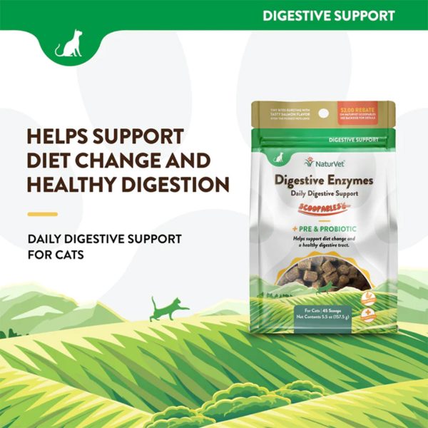 NV-SCOOP-CAT-ENZ NaturVet Scoopables Digestive Enzymes Daily Digestive Support For Cats [Wt 5.5 oz ]