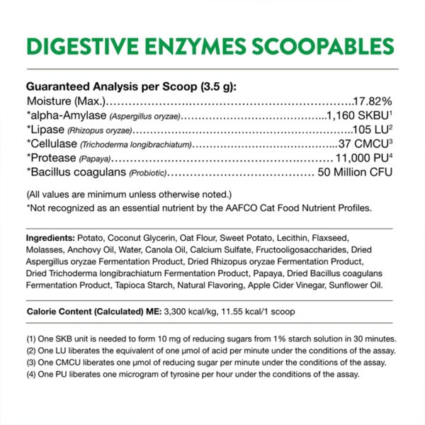 NV-SCOOP-CAT-ENZ NaturVet Scoopables Digestive Enzymes Daily Digestive Support For Cats [Wt 5.5 oz ]