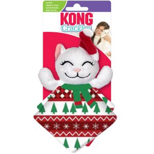 KONG Holiday Crackles Santa Kitty