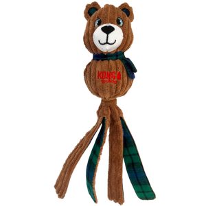 KONG Holiday Wubba Corduroy Bear