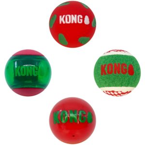 KONG Holiday Occasions Balls (4pcs)