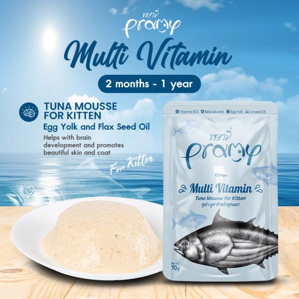 SM-4232 Pramy Multi Vitamin Tuna Mousse for Kitten (70g)