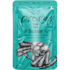 Pramy Indoor Tuna Meat Topping Crab in Gravy for All Cats (70g)