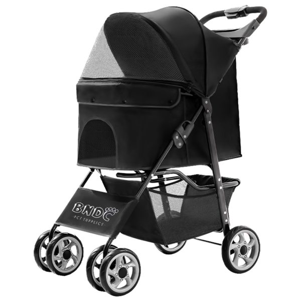 BNDC-102B-BNDC Pet Prams BNDC 102 Black - Silversky