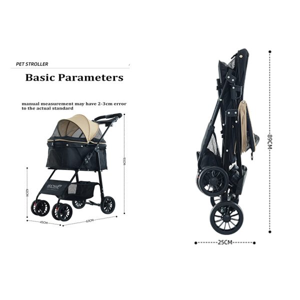 BNDC-102K BNDC Pet Prams BNDC 102 Khaki - Silversky