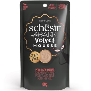 Schesir After Dark Velvet Mousse - Chicken with Beef - Silversky