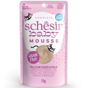 Schesir Baby Velvet Mousse - Chicken with Chicken Liver - Silversky