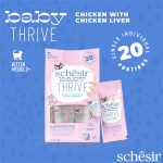 Schesir Kitten Thrive Sachet - Chicken With Chicken Liver in cream - Silversky