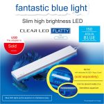 GX044341 GEX Clear LED Flatty 150 Aqua Blue - USB - Reinbiotech