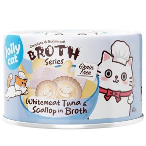 Complete & Balanced Whitemeat Tuna & Scallop in Broth 80g - Jolly Cat - Noblepets