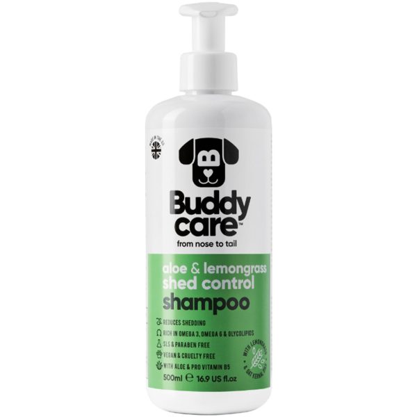 BD66006 Buddycare Shed Control Aloe & Lemongrass Dog Shampoo (500ml) - Reinbiotech