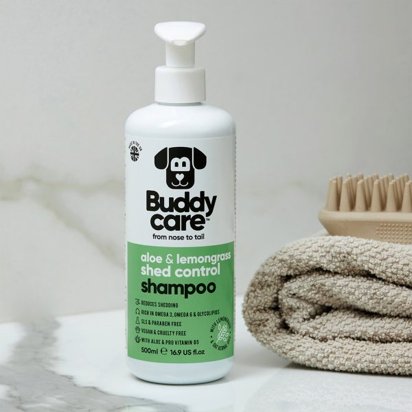 BD66006 Buddycare Shed Control Aloe & Lemongrass Dog Shampoo (500ml) - Reinbiotech