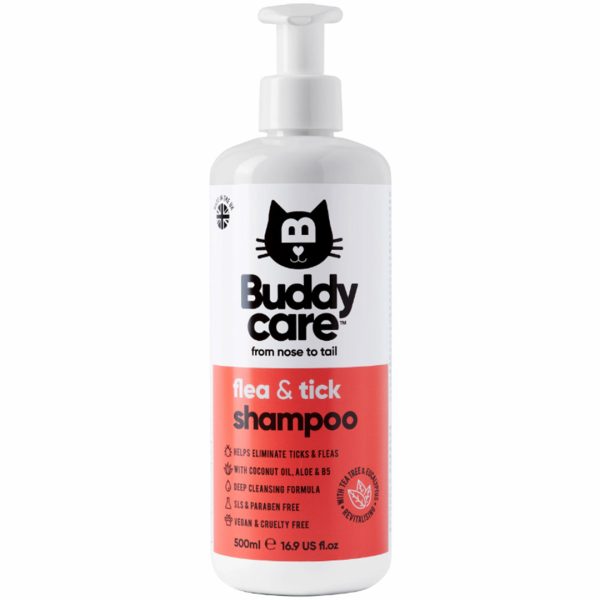 BD68505 Buddycare Flea & Tick Cat Shampoo (500ml) - Reinbiotech