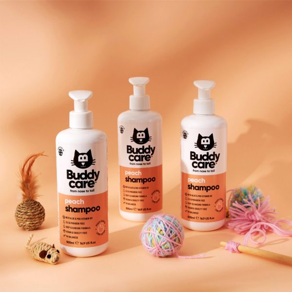 BD71000 Buddycare Peach Cat Shampoo (500ml) - Reinbiotech