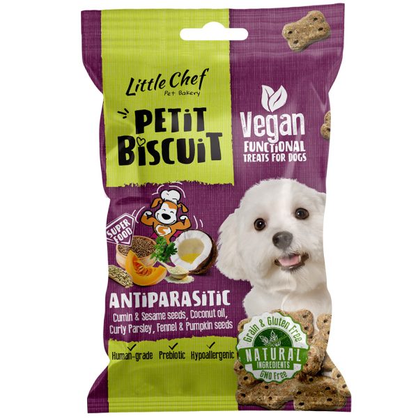 LC030502 Little Chef Petit Biscuit Grain Free Antiparasitic (100g) - Reinbiotech