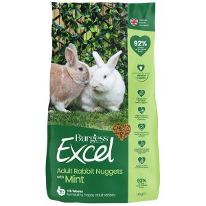 B11A Burgess Excel Tasty Adult Rabbit Nuggets with Mint (1.5kg) - Yappy Pets