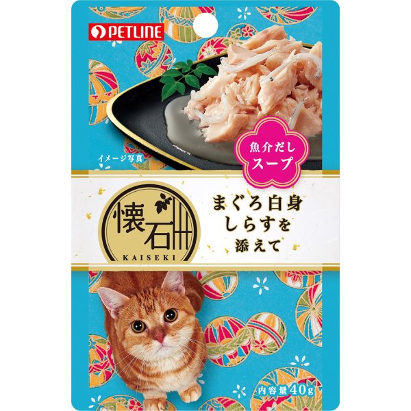 PL-26668 Maguro White Meat with Shirasu (Soup) 40g - Petline Kaiseki Pouch - Silversky