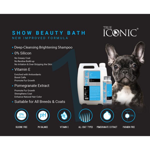 TI-112213 True Iconic Show Beauty Bath For Dogs - Silversky